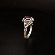 Opero-Size 8.25-Hexagon Garnet & Argentium Sterling Silver