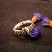 Leaves on the Ridge Ring-925 Sterling Silver band inspired by Claires Ring