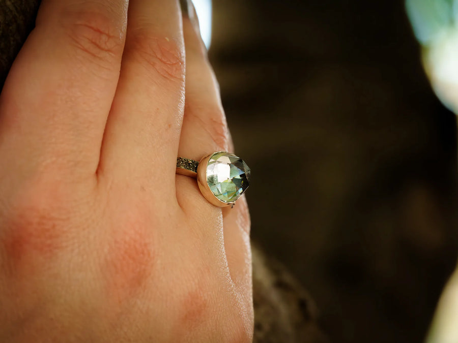 Nebula Ring- Sterling Silver & Quartz