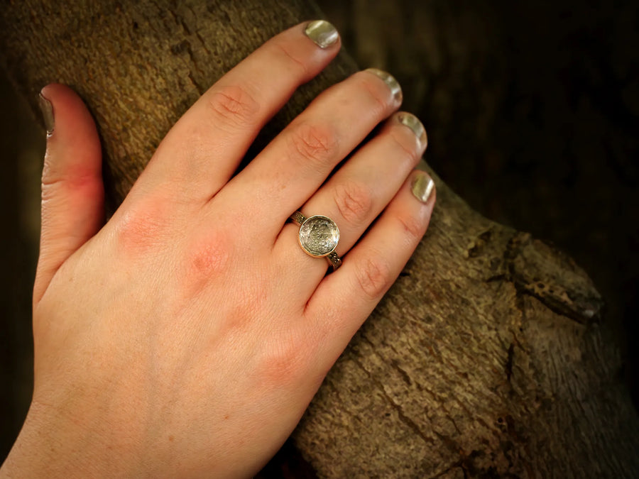 Nebula Ring- Sterling Silver & Quartz