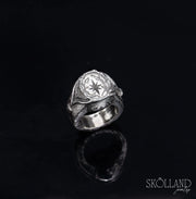 Where the Ivy Grows-Sterling Silver Signet ring with Star and Ivy Details