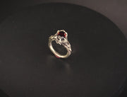 Opero-Size 8.25-Hexagon Garnet & Argentium Sterling Silver