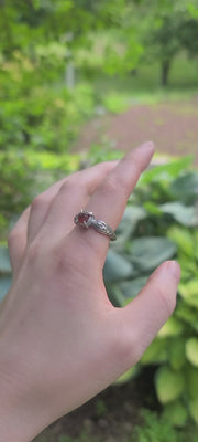 Rise and Burn Torch Ring in Argentium Silver