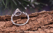 Rustic Triskele Ring- Sterling Silver Triple Spiral-Skolland Jewelry