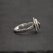 Archaic Stardust Ring-Taille 8.25 - Argent sterling 935 et grenat