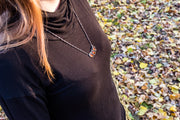 Effero Necklace-935 SS,Garnet & Patina- From Forests to Arches