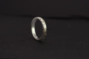 Silver & Gold Stardust Ring-935 SS & 14K Gold-