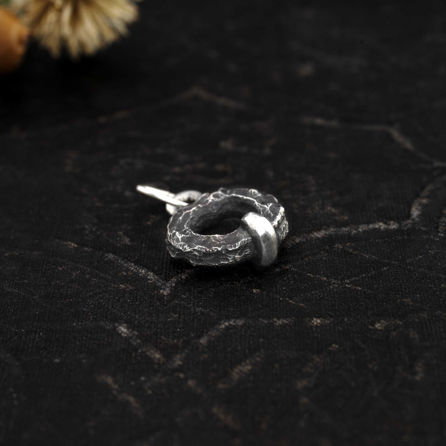 The Blacksmiths Key Ring Charm-Argentium Sterling Silver