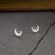Crescent moon & celestial star stud earrings