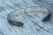 Engravable Hammered Sterling Silver Cuff